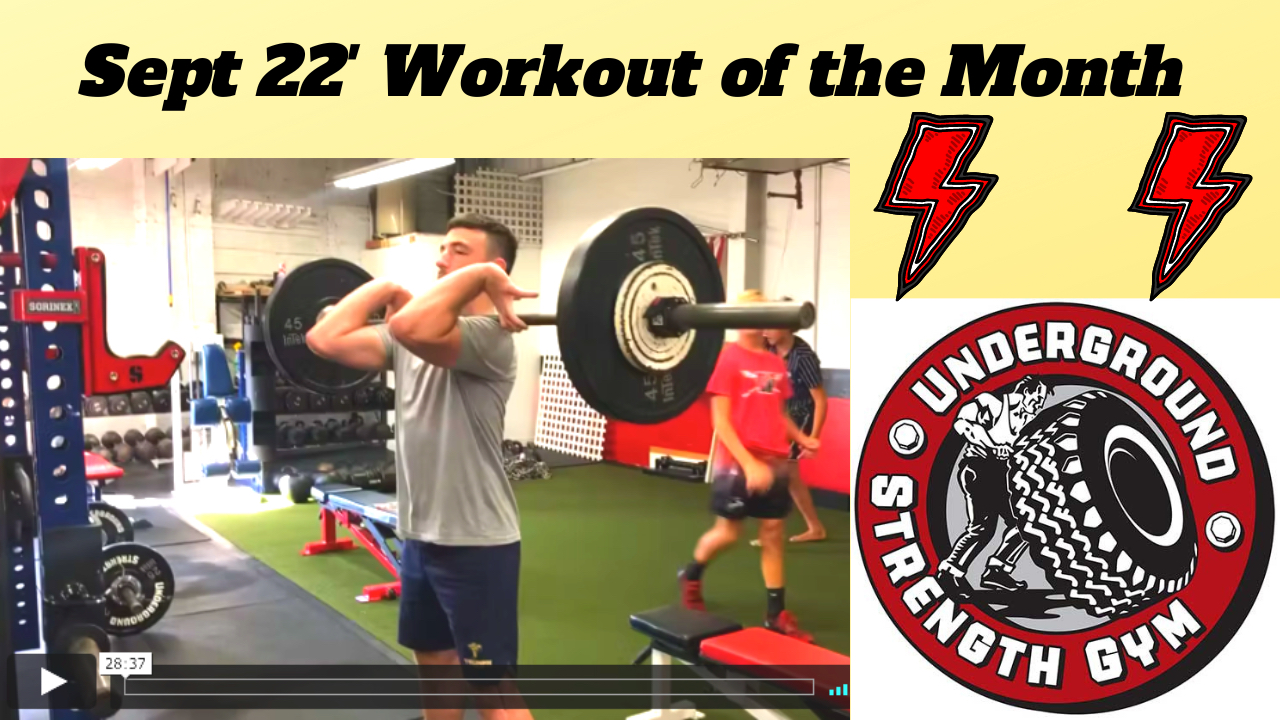 September 2022 Underground Strength Workout of the Month & Behind the Scenes Video Footage