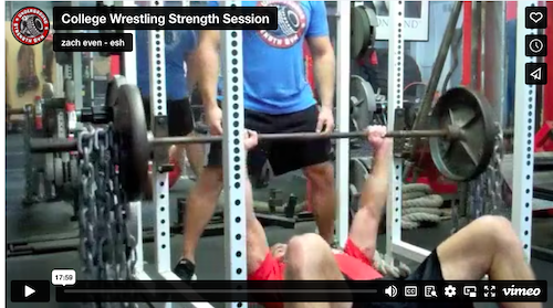 College Wrestling Strength Training Session