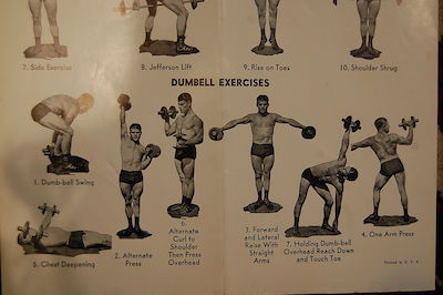 York Barbell 1960s Training Posters &##x2b; John Grimek Workouts